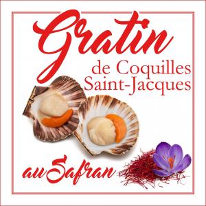 Gratin de Coquilles Saint-Jacques au Safran