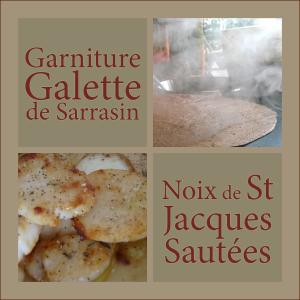 Garniture de Saint-Jacques Sautées - Galette de Sarrasin 